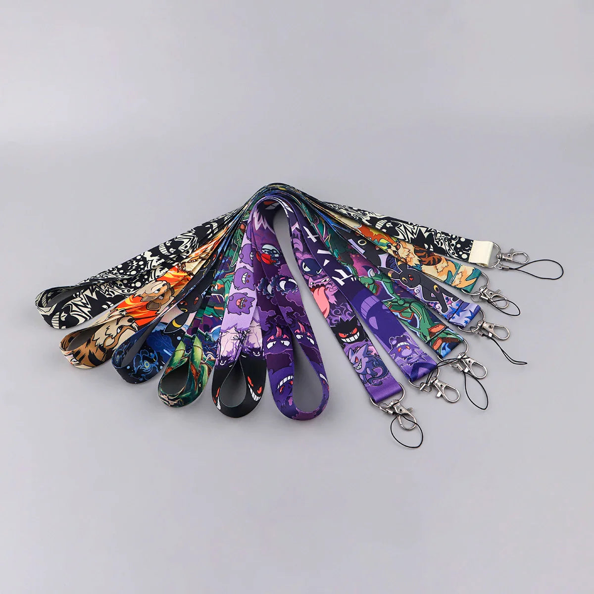 Anime Gengar Lanyard for Keys – Cartoon ID Card, Mobile Phone Strap, USB Badge Holder, DIY Keychain Gift