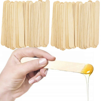 50/100PCS Disposable Wooden Hair Removal Wax Sticks – Body Depilation Spatula Applicators, Beauty Tools