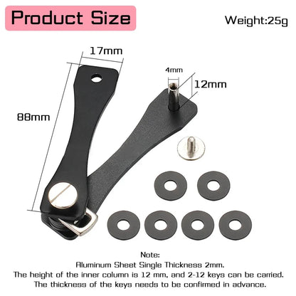 Smart Key Chain Wallet - Metal Key Box with Clip, Compact Storage & Decorative Key Organizer for Outdoor Use