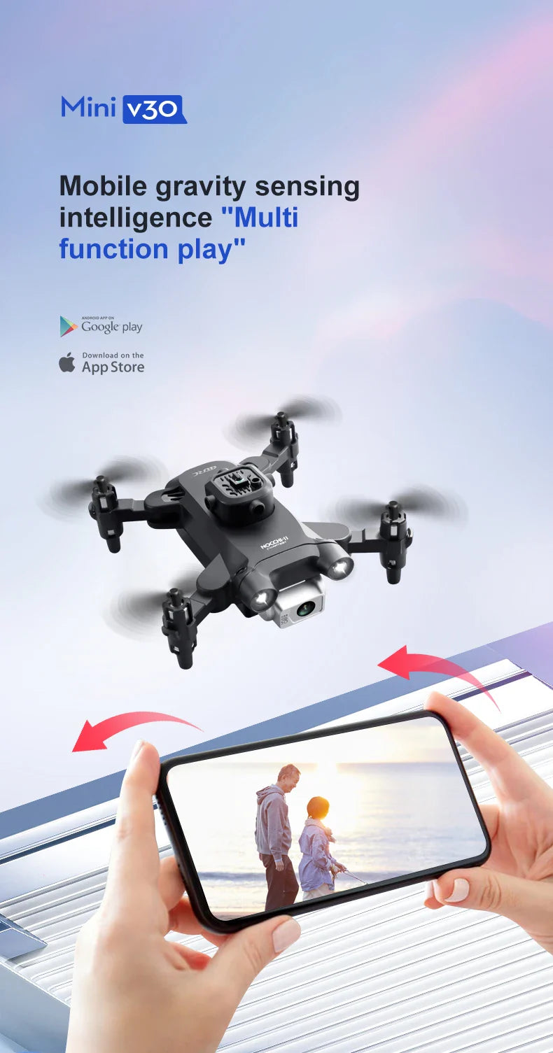 4DRC V30 Mini Drone – 4K/1080P HD Camera FPV RC Quadcopter with 5-Sided Obstacle Avoidance, Toy Gift Helicopter