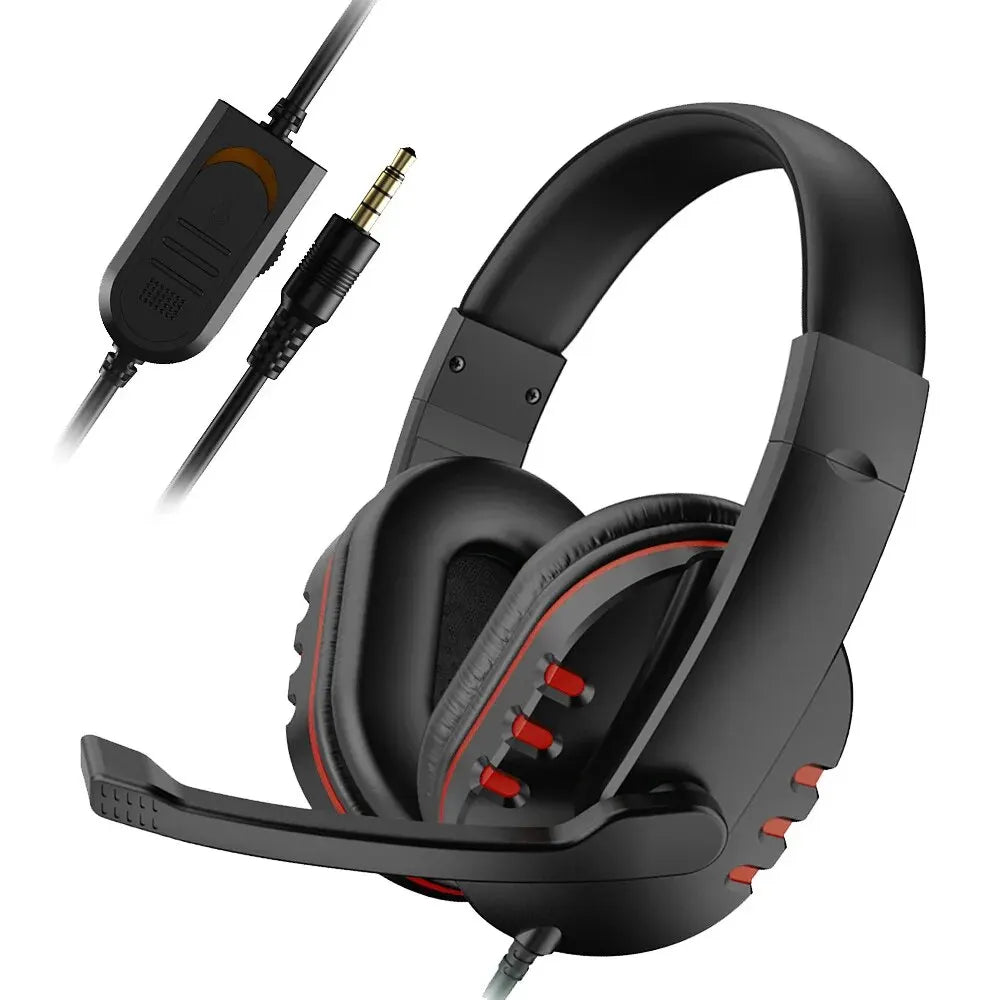 3.5mm Wired Gaming Headset with Microphone – Stereo Headphones for PS4, PC & Computer Chat