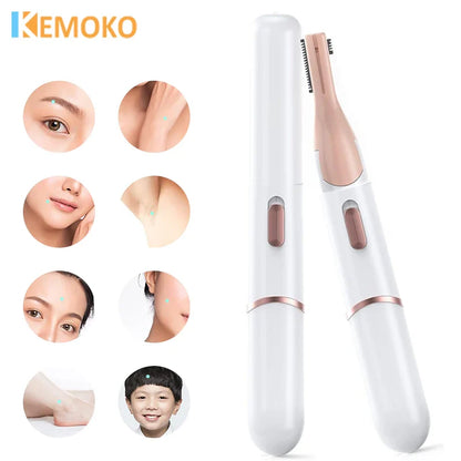 Electric Eyebrow & Facial Hair Trimmer – USB Rechargeable Mini Portable Body Shaver for Women
