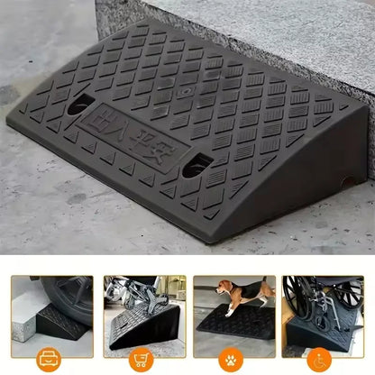 Portable Non-Slip Access Ramp 10cm – Durable Threshold Ramp for Cars, Motorcycles, Wheelchairs & Pets, Heavy-Duty Support Board