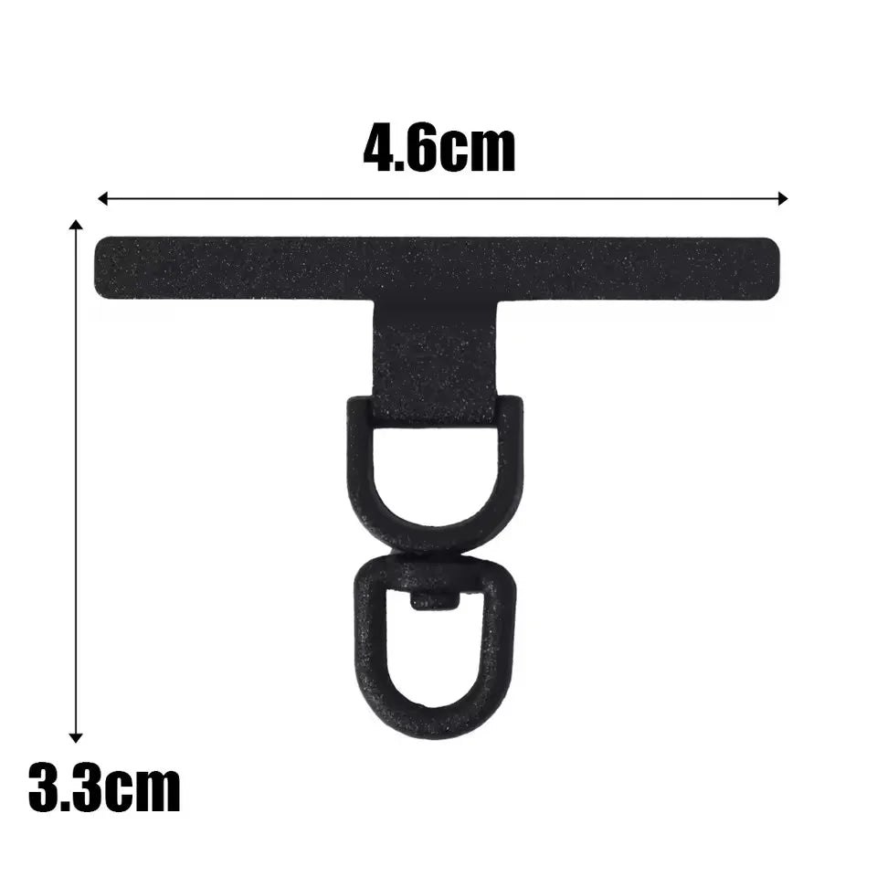 Upgraded 360° Rotatable Metal Phone Tether Tab Clip – Stainless Steel Cellphone Lanyard Patch Safety Connector (1–4 Pcs)