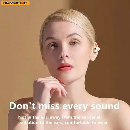 Bluetooth Clip-On Mono Earbud – Mini Wireless TWS In-Ear Bone Conduction Business Earphone (GD28)