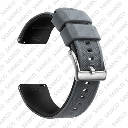 Premium Silicone Watch Band - Quick Release Rubber Replacement Strap for 18mm 20mm 22mm Watches