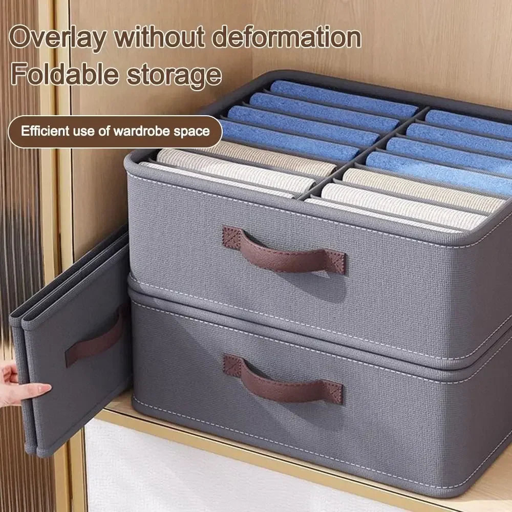 Foldable Wardrobe Storage Organizer Box – Thickened Drawer for Sweaters, T-Shirts & Pants with PP Board Closet Storage Solution