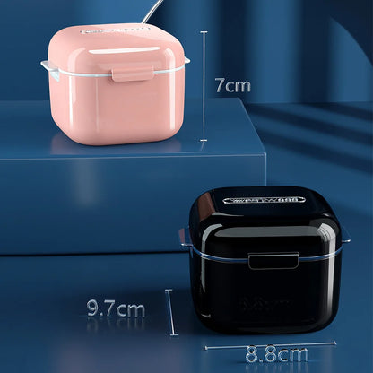 Orthodontic Retainer Storage Box – Portable Teeth Denture Cleaner & Soaking Case for Braces