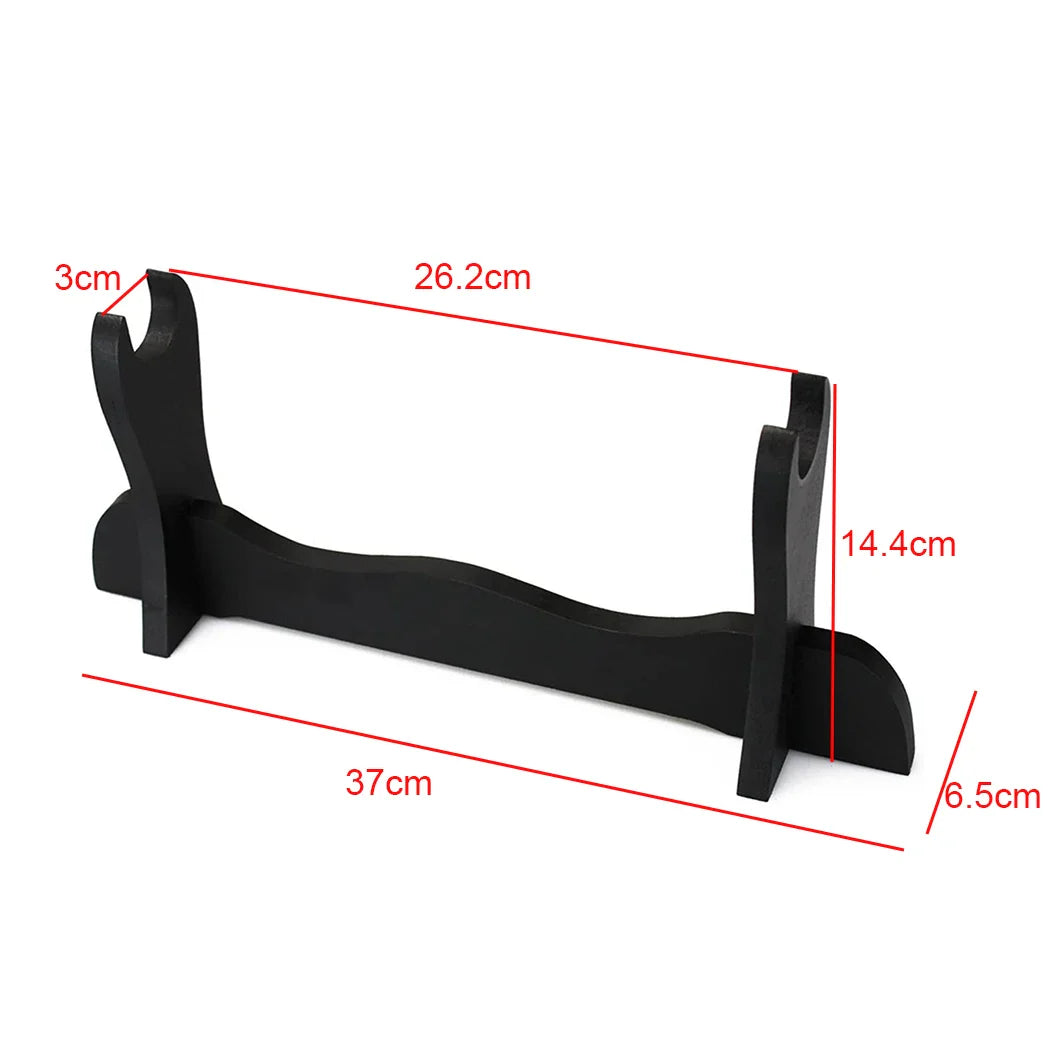 Large Wooden Sword Display Stand - 1/2 Layer Rack for Katana, Wakizashi, Tanto & Wand