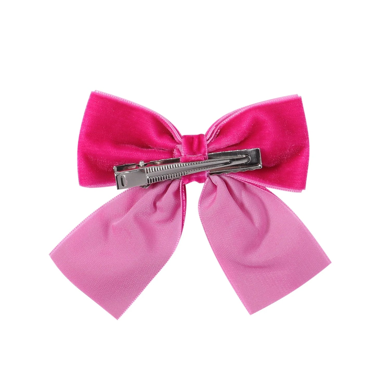 4.3-inch Velvet Bow Hair Clips for Girls – Handmade Barrettes in Black, White, Red, Pink, Blue, Yellow, Kids Hair Accessories