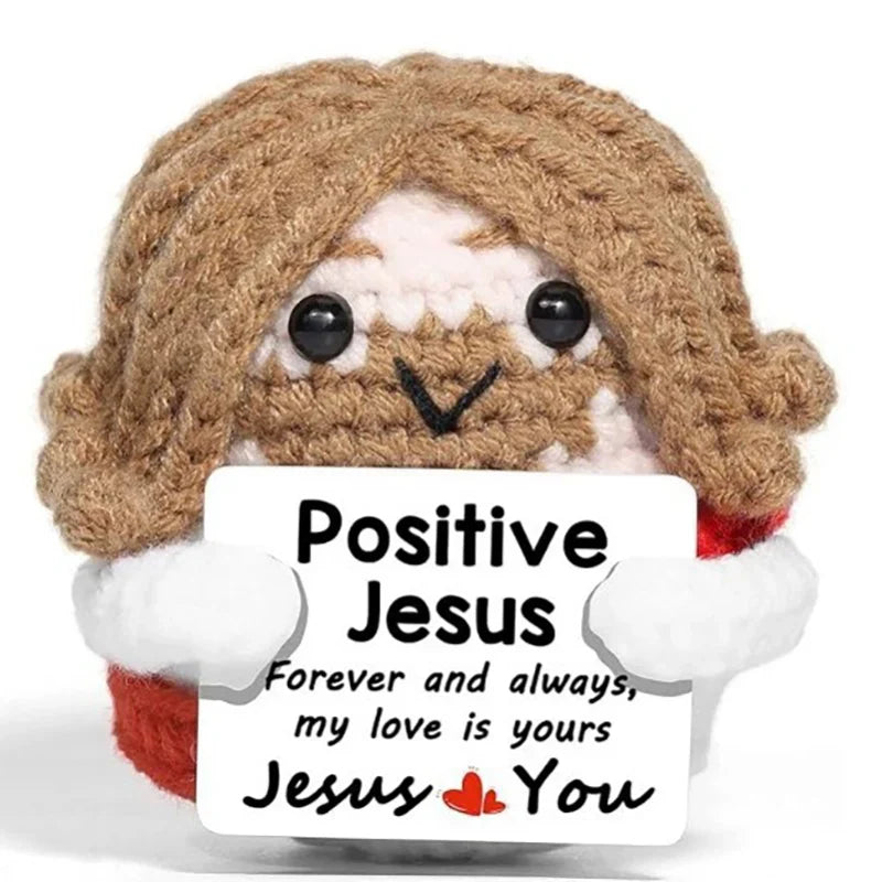 Positive Energy Crochet Doll — Handmade Knitted Plush Potato, Plant, Avocado, Bee & Animal Pocket Hug Emotional Support Gift