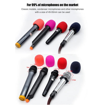 10pcs Thick Microphone Foam Covers - Professional Windscreen Sponge Caps for Studio Mic Protection