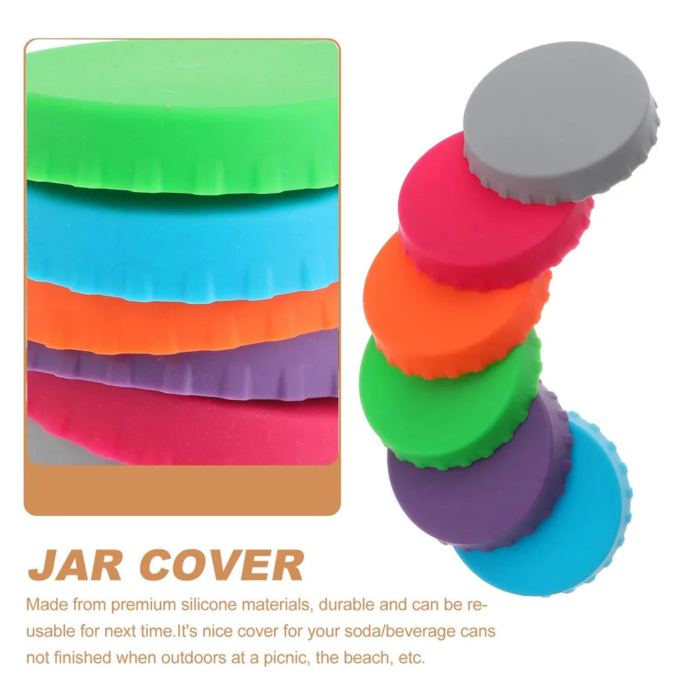 Reusable Beverage Can Covers - Silicone Soda Can Lids, Leak-Proof Sealing Protectors for Cans & Bottles