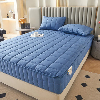 Six Sided Zipper Mattress Cover - Thick Quilted Fitted Mattress Protector Pad with Full Enclosure Customized Size