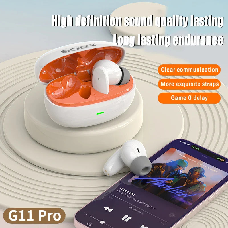SONY G11 Pro Bluetooth 5.3 In-Ear Headset — HiFi Stereo Waterproof Wireless Sport Earbuds