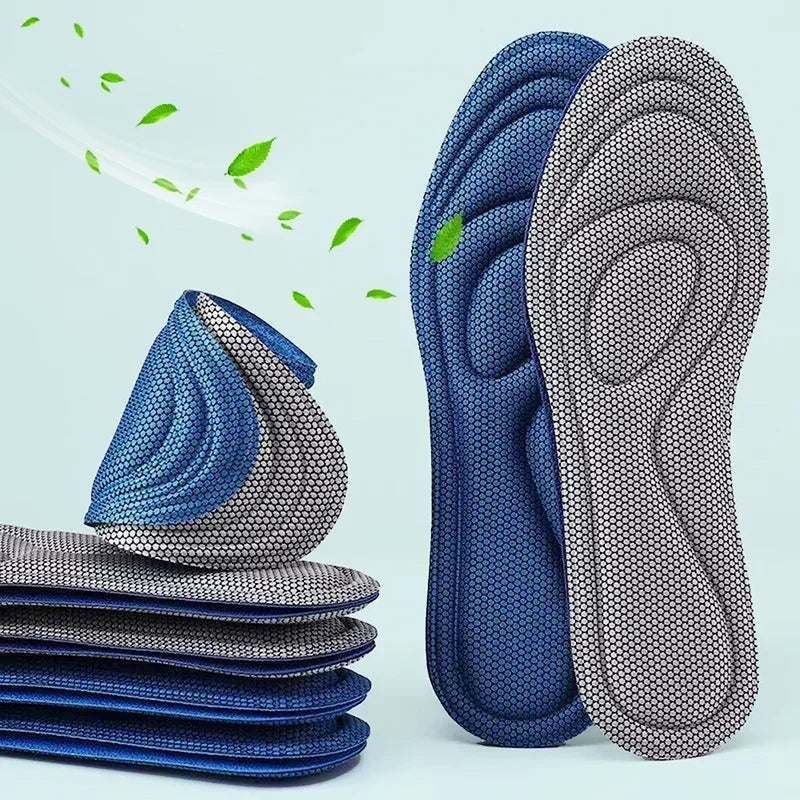 2 Pairs Memory Foam Orthopedic Insoles – Antibacterial, Sweat-Absorbing Shoe Inserts for Sports, Running, and Everyday Comfort