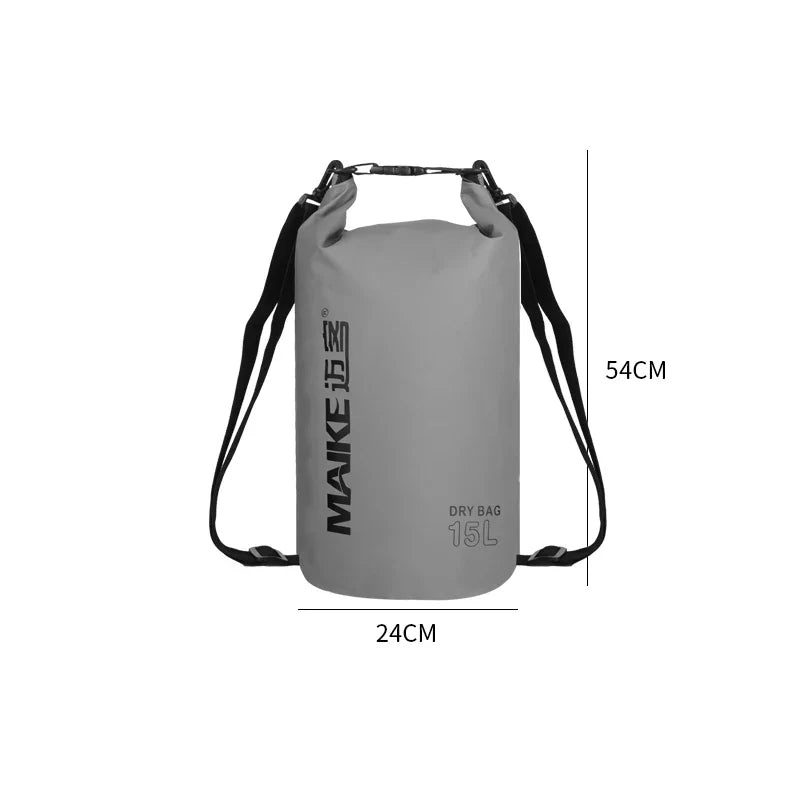 Waterproof Dry Bag Backpack - 5L/10L/15L Outdoor Storage Bag for Swimming, Rafting, Kayaking & Trekking