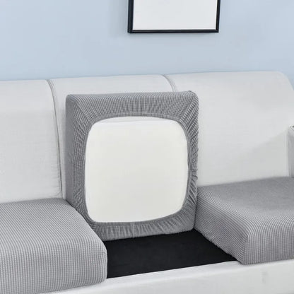 Polar Fleece Sofa Cushion Cover - Elastic Furniture Protector Slipcover for Living Room Sofa Chair Pet Kids Mat 10 Sizes