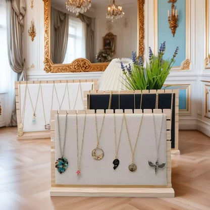 Creative Solid Wooden Necklace Display Frame – Pendant Support Jewelry Display Stand