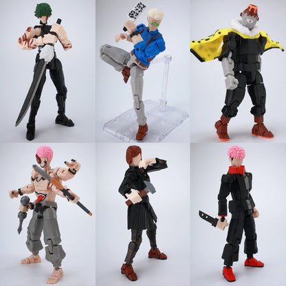 9L3D Printed Anime Action Figures — Jujutsu Kaisen Sukuna, Yuji, Yuta, Satoru Gojo Movable Mannequin Toys