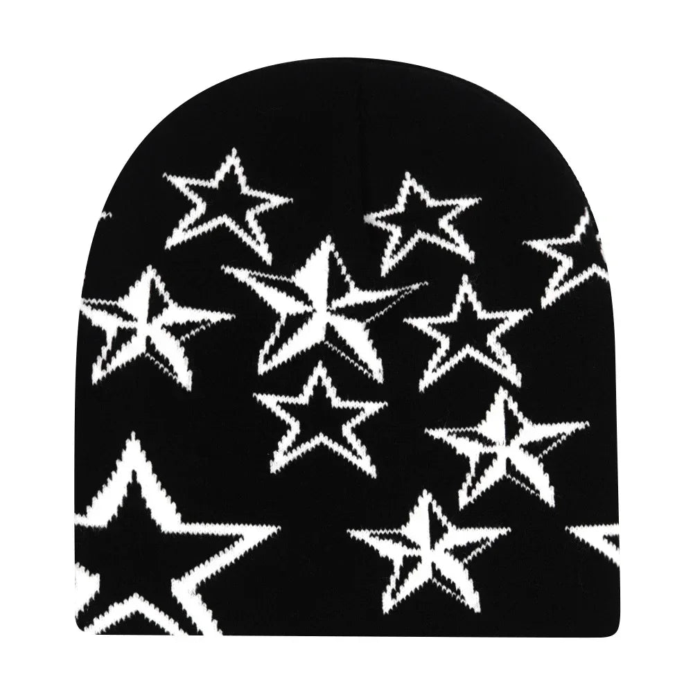 Y2K Letter Knitted Beanie Cap – Unisex Winter Autumn Warm Ski Skullcap, Hip Hop Streetwear Ear Cover Hat for Men & Women