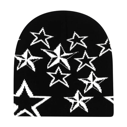 Y2K Letter Knitted Beanie Cap – Unisex Winter Autumn Warm Ski Skullcap, Hip Hop Streetwear Ear Cover Hat for Men & Women