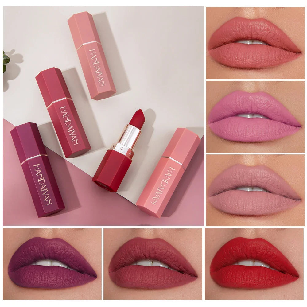 Matte Lipstick – Long-Lasting, Non-Fading Multi-Color Lipstick, Available in 6 Shades