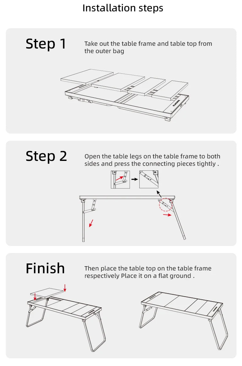 BLACKDEER Camping IGT Table – Folding Aluminum Alloy Portable Table for BBQ, Picnic, Fishing & Outdoor Use