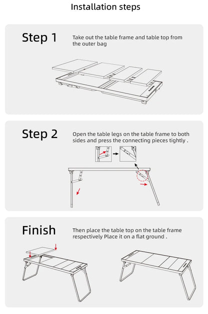 BLACKDEER Camping IGT Table – Folding Aluminum Alloy Portable Table for BBQ, Picnic, Fishing & Outdoor Use