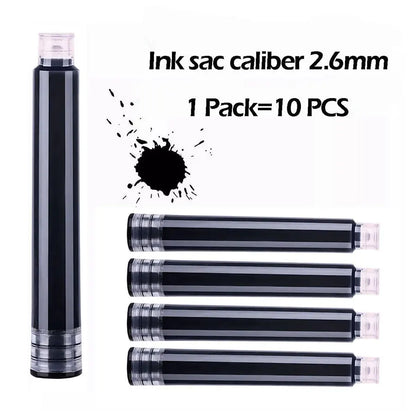 Retro Metal Fountain Pen — 1-100PCS Set with Replaceable Ink, Elegant Writing Pen for Office, School, and Stationery Gifts