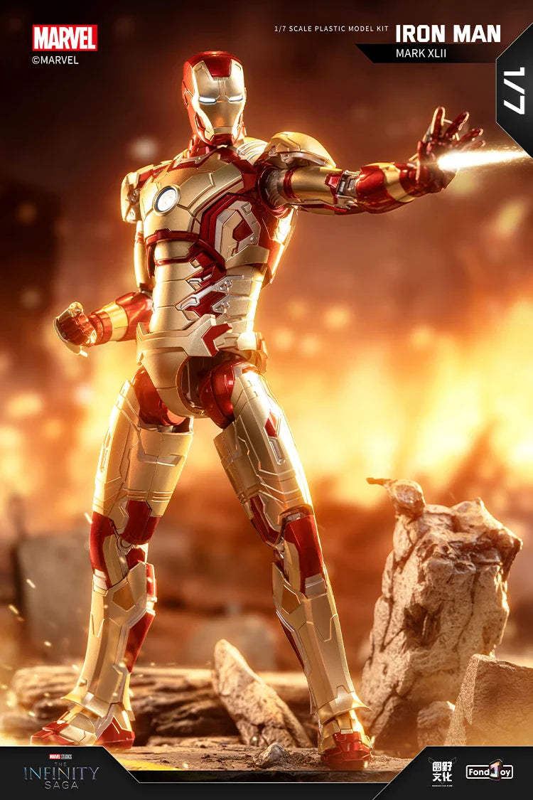 1:7 Original FondJoy Iron Man Action Figures – MK42, MK43, MK5, MK6, MK7 DIY Model, Tony Stark Legend Collection Toy for Kids Gift