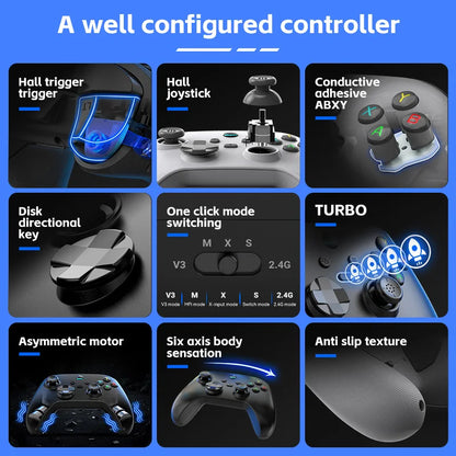 G6 Mobile Game Controller for Switch, iOS, Android & PC with Hall Effect Joystick – Cloud & Streaming GamePad
