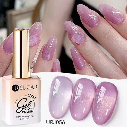 UR SUGAR 15ml Jelly Milky White Gel Polish – Translucent UV Soak Off Nail Art Varnish Semi-Permanent Fashion Nail Color
