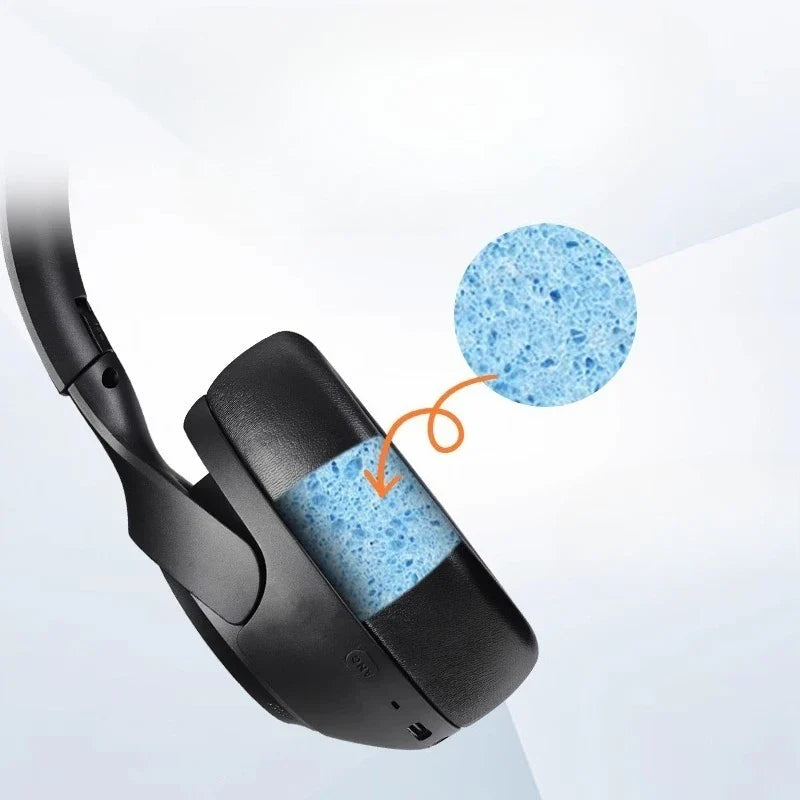 Replacement Protein Leather Ear Pads with Buckle – Soft Foam Cushion Earpads for QCY H3/H4/H3 Lite & TOZO HT2 Headphones High Quality Comfort Upgrade