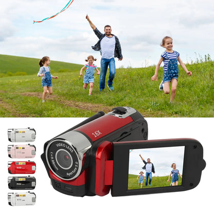 D90 1080P 16MP Digital Camera – 2.4" Rotatable Screen, 16X Zoom, HD Video Recorder with Fill Light
