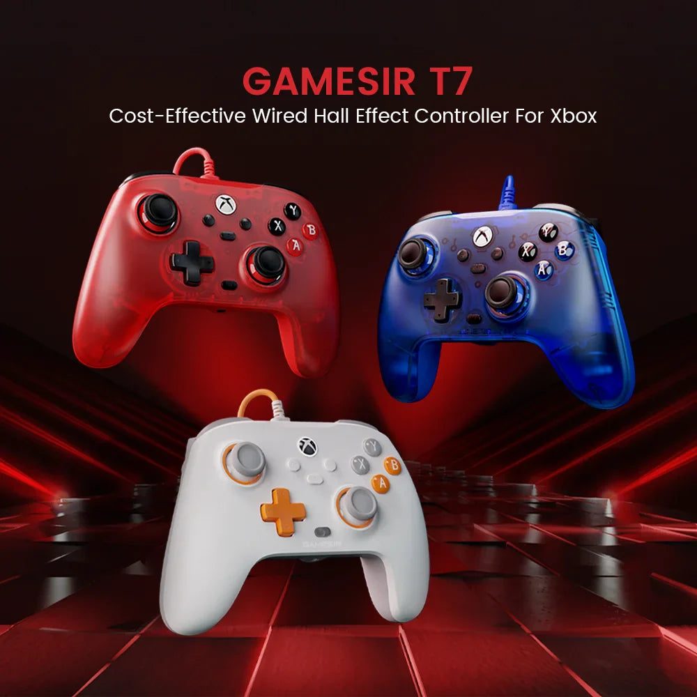 GameSir T7 Wired Xbox Controller – Gamepad for Xbox Series X/S & Xbox One with Hall Effect Joystick Trigger