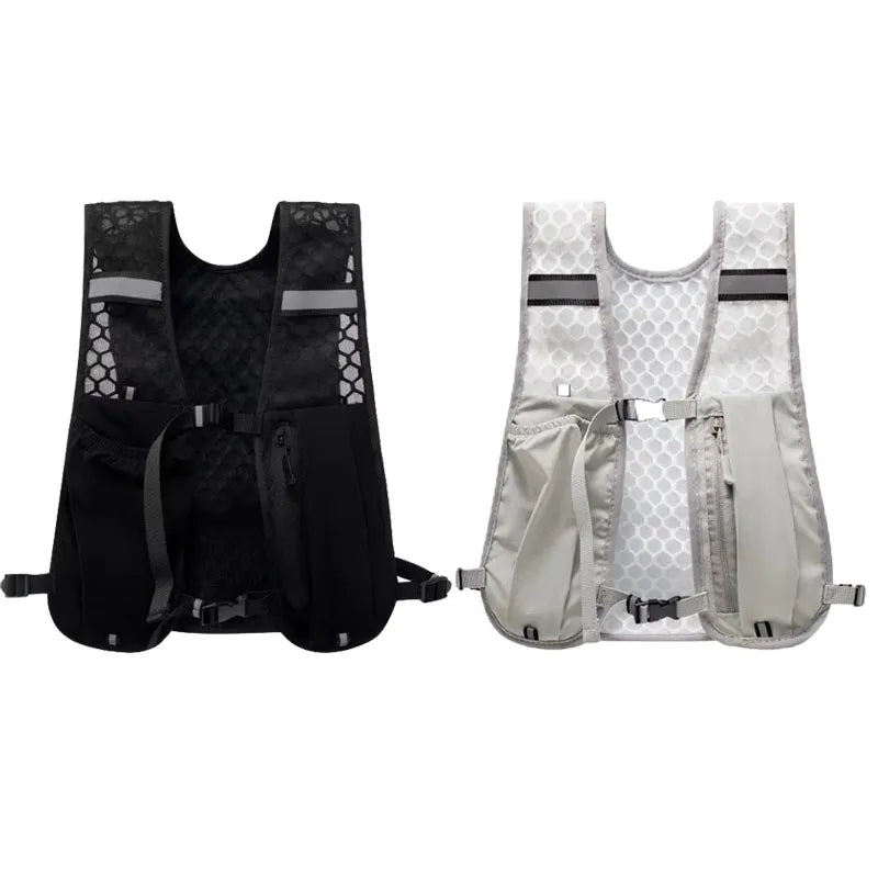 Lightweight Reflective Running & Biking Vest | Hydration Chest Pack with Phone Storage Pocket