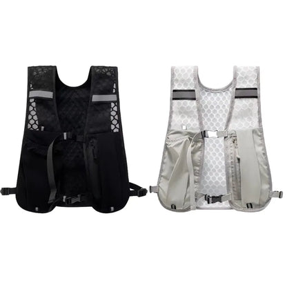 Lightweight Reflective Running & Biking Vest | Hydration Chest Pack with Phone Storage Pocket