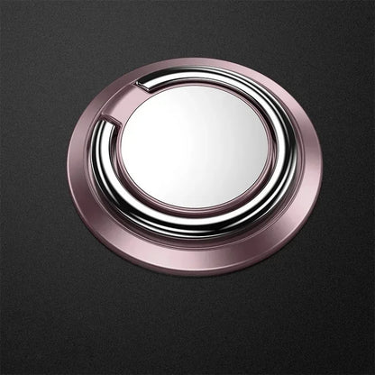360° Rotating Finger Ring Holder Stand - Magnetic Car Mount & Universal Phone Back Sticker Pad Grip