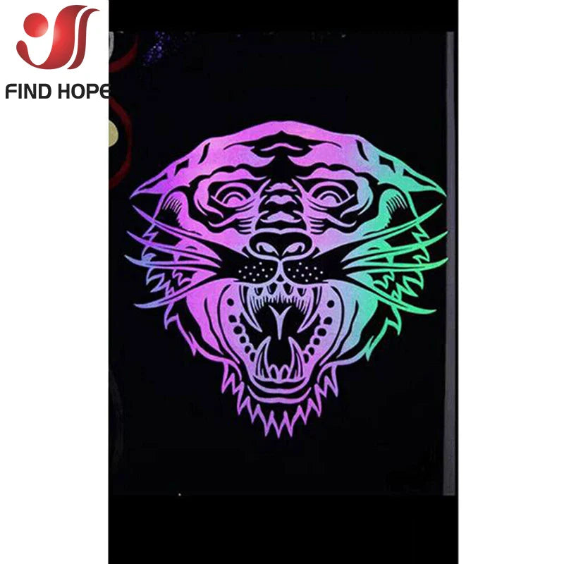 7.8x19in Reflective Heat Transfer Vinyl - Iron-On HTV Sheet for T-Shirts, DIY Patterns, Letters for Clothes and Bags