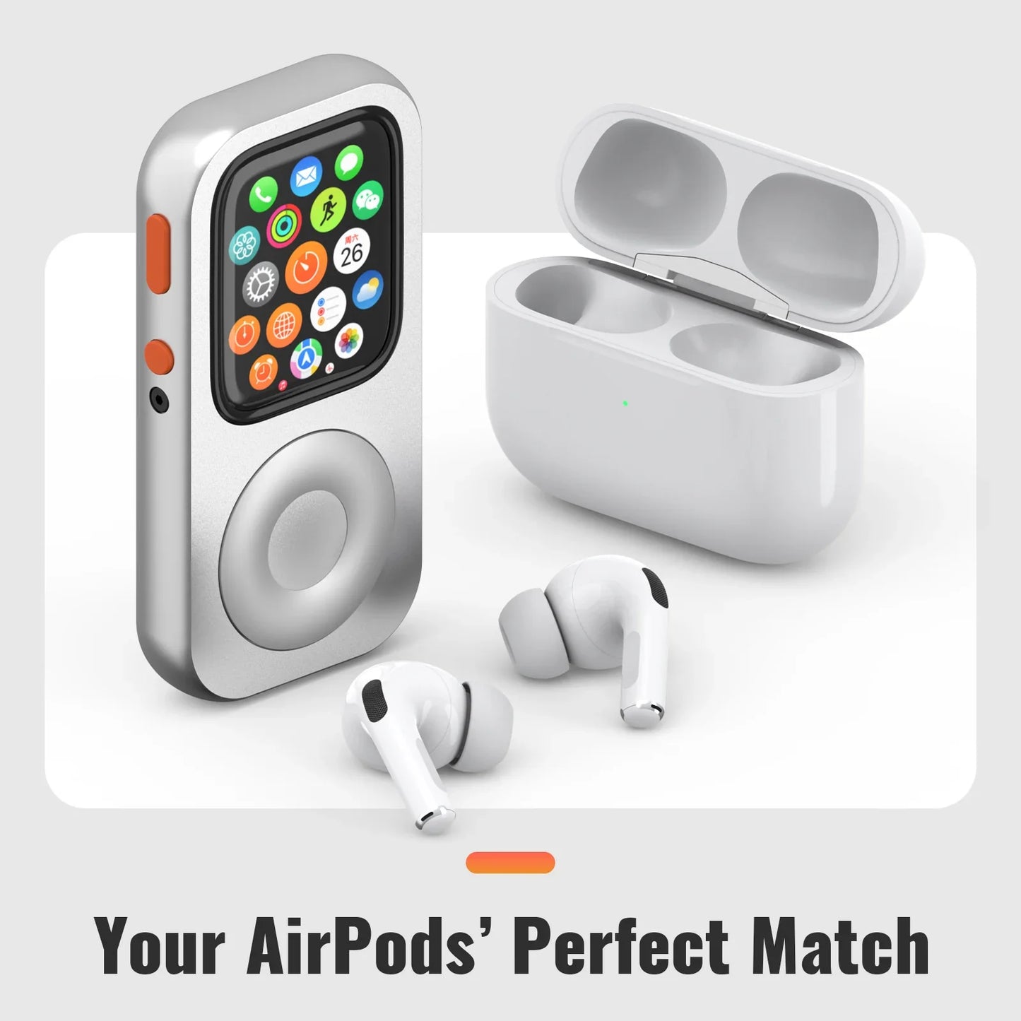 RePod Aluminum Alloy Apple Watch Case - Protective Click Wheel Cover for Series 7, 8 & 9