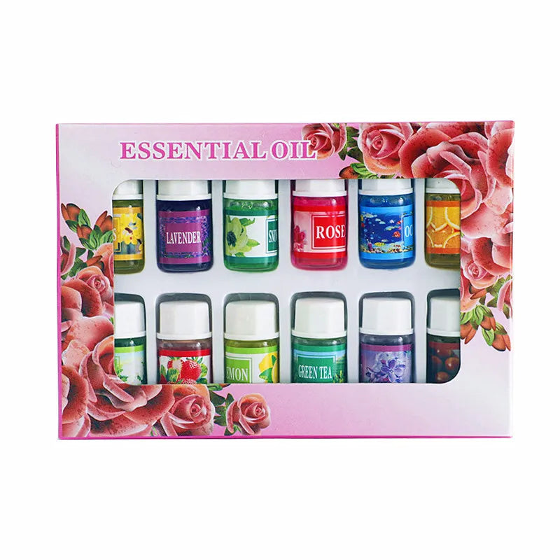 12PCS 3ML Natural Plant Air Fresheners – Aromatherapy Essential Oils for Diffusers, Air Conditioning, & Humidifiers