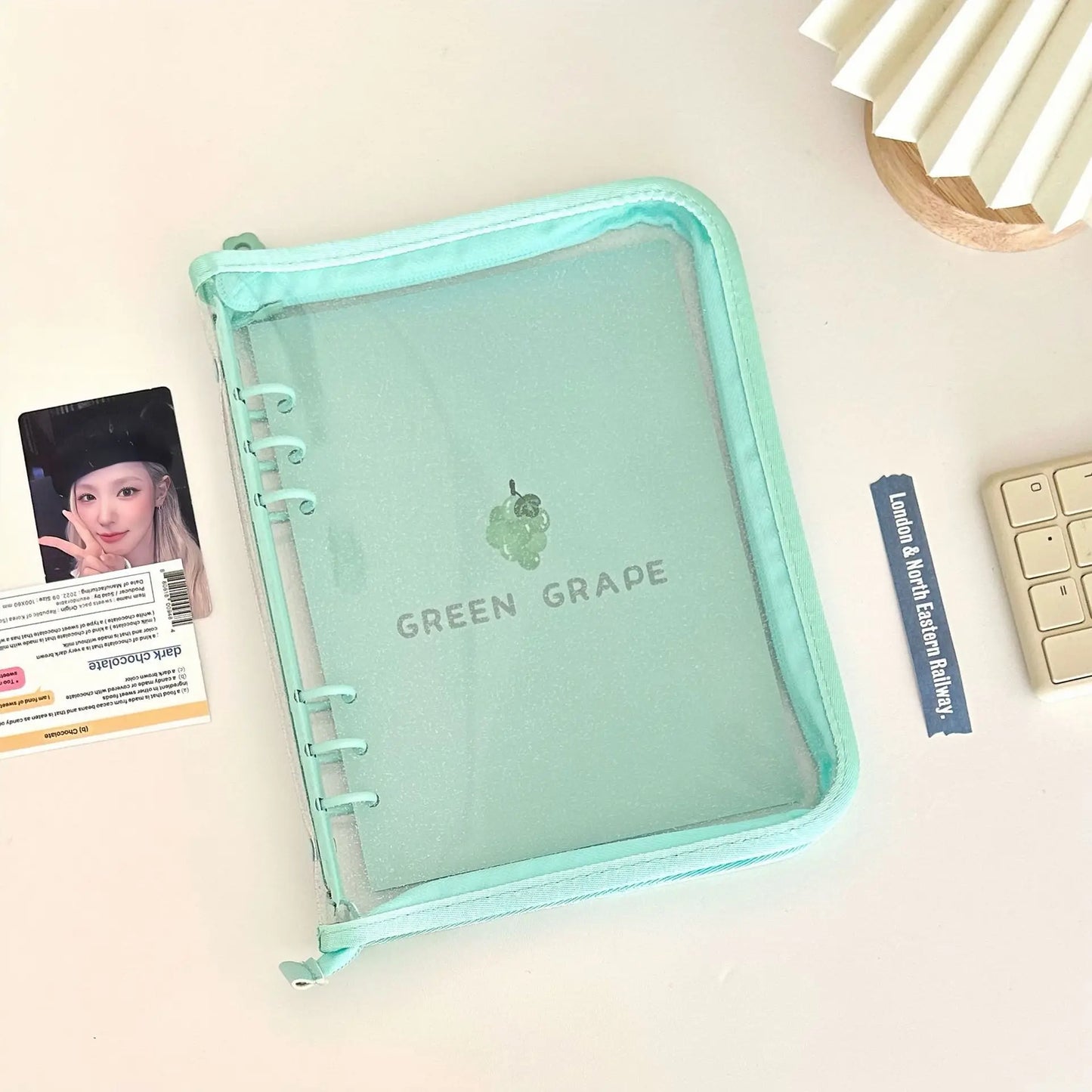 2024 Cute A5/A6 Zip Bag Journal & Agenda Notebook – DIY Photocard Binder Organizer for School Stationery Gift