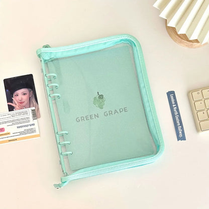 2024 Cute A5/A6 Zip Bag Journal & Agenda Notebook – DIY Photocard Binder Organizer for School Stationery Gift