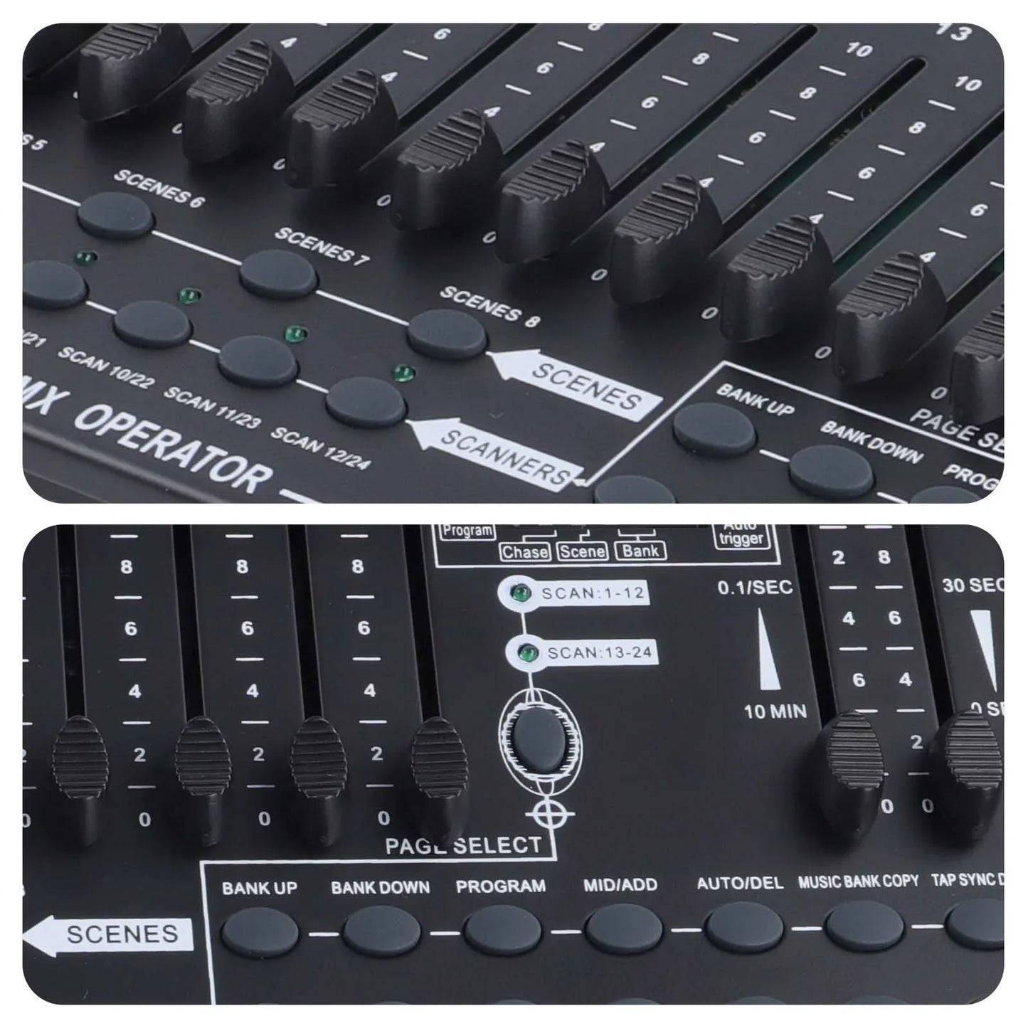 Yiflamefly 384 Channel DMX512 Lighting Controller - Stage Light Programming Console for DJ, Concert & Professional Events