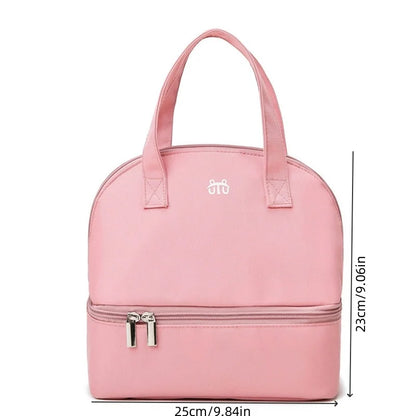 Insulated Double-Layer Mommy Bag — Large Capacity Travel & Picnic Baby Food Handbag