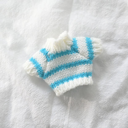 Labubu Striped Sweater Outfit - Matching Hat Pendant, Customizable Doll Accessories