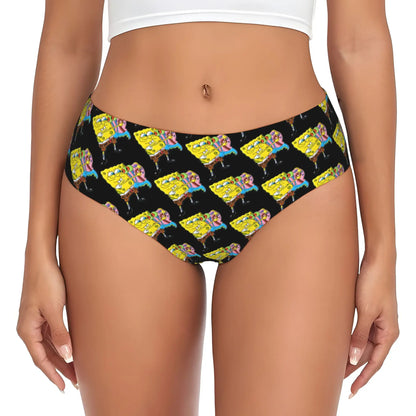 Women’s Anime Graphic Brief Panties - Soft Cartoon Print Underwear
