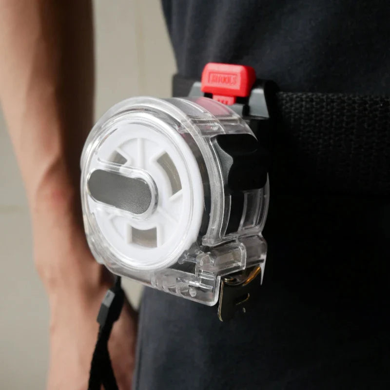 Universal Tape Measure Belt Clip – Quick-Hanging Holder for Tajima, Milwaukee & Digital Laser Measuring Tools, Durable Construction Tool Accessory