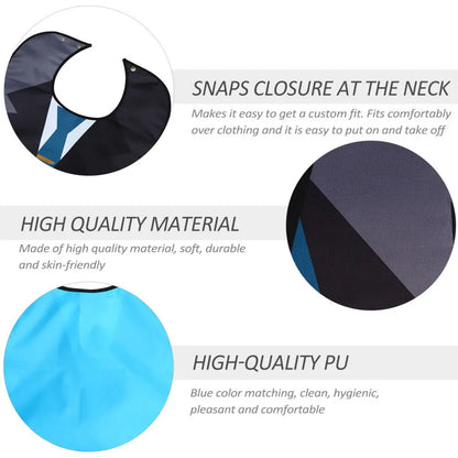 1Pcs Waterproof Adult Bib for Eating - Washable and Reusable Apron, Clothing Protector with Crumb Catcher for Elderly Men and Women